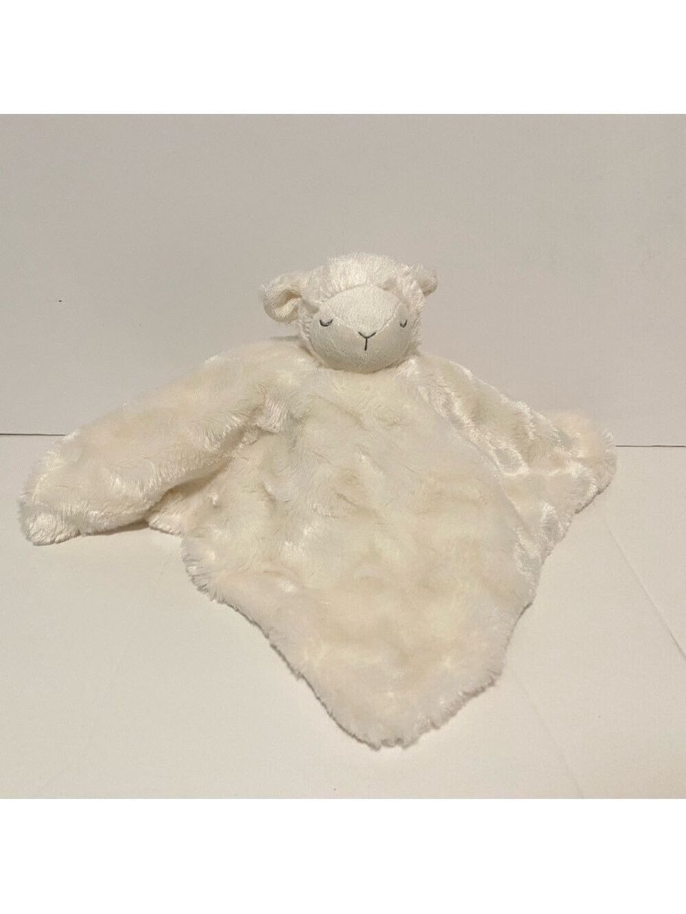 Blankets & Beyond Sheep Lovey White Cream Stuffed Animal Toy 13” Lamb